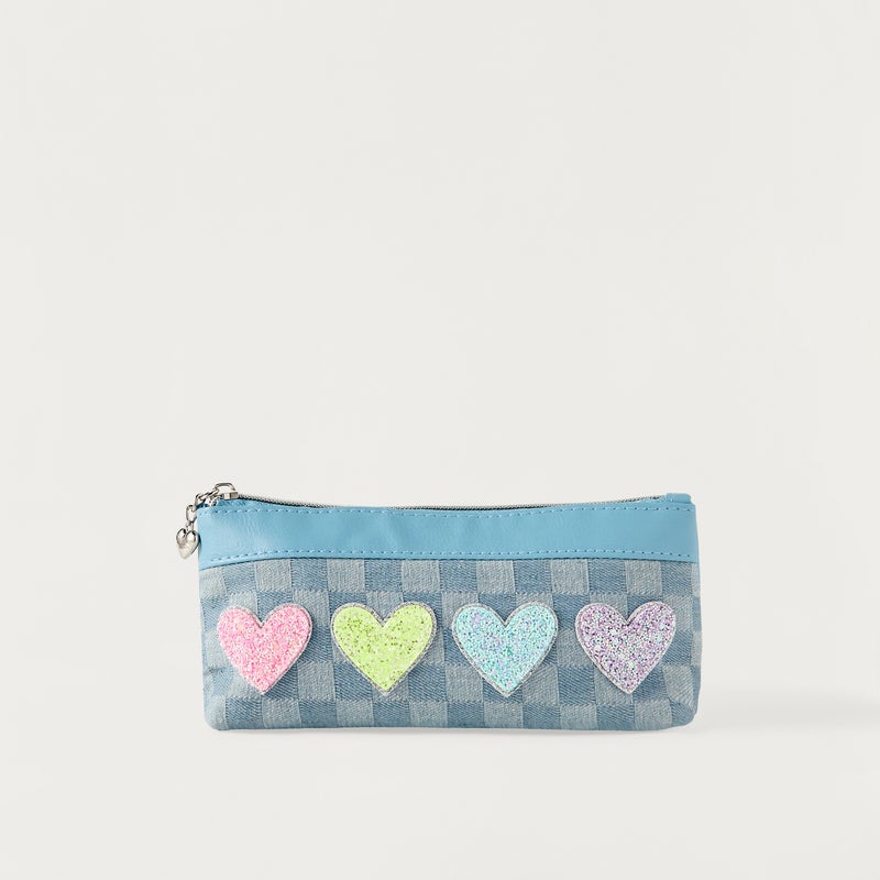 OMG Pouch - Bella Denim - 1Cmprt - Checker (Polyester) Light Blue \ 3.75X8.50X2.00 - Image 1